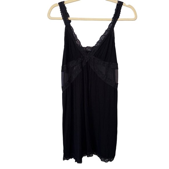 Adore Me Black Lace & Mesh Chemise Nightgown Lingerie - Picture 1 of 5